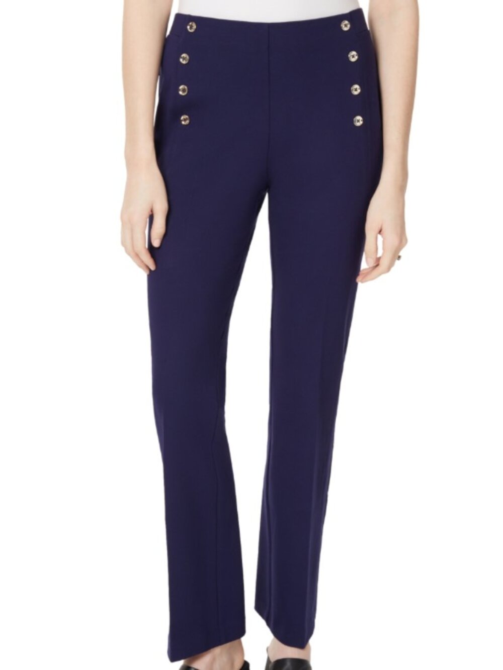 Jones New York Women’s High-Rise Bootcut Sailor Pants Navy Size 6 NWT - Picture 6 of 7